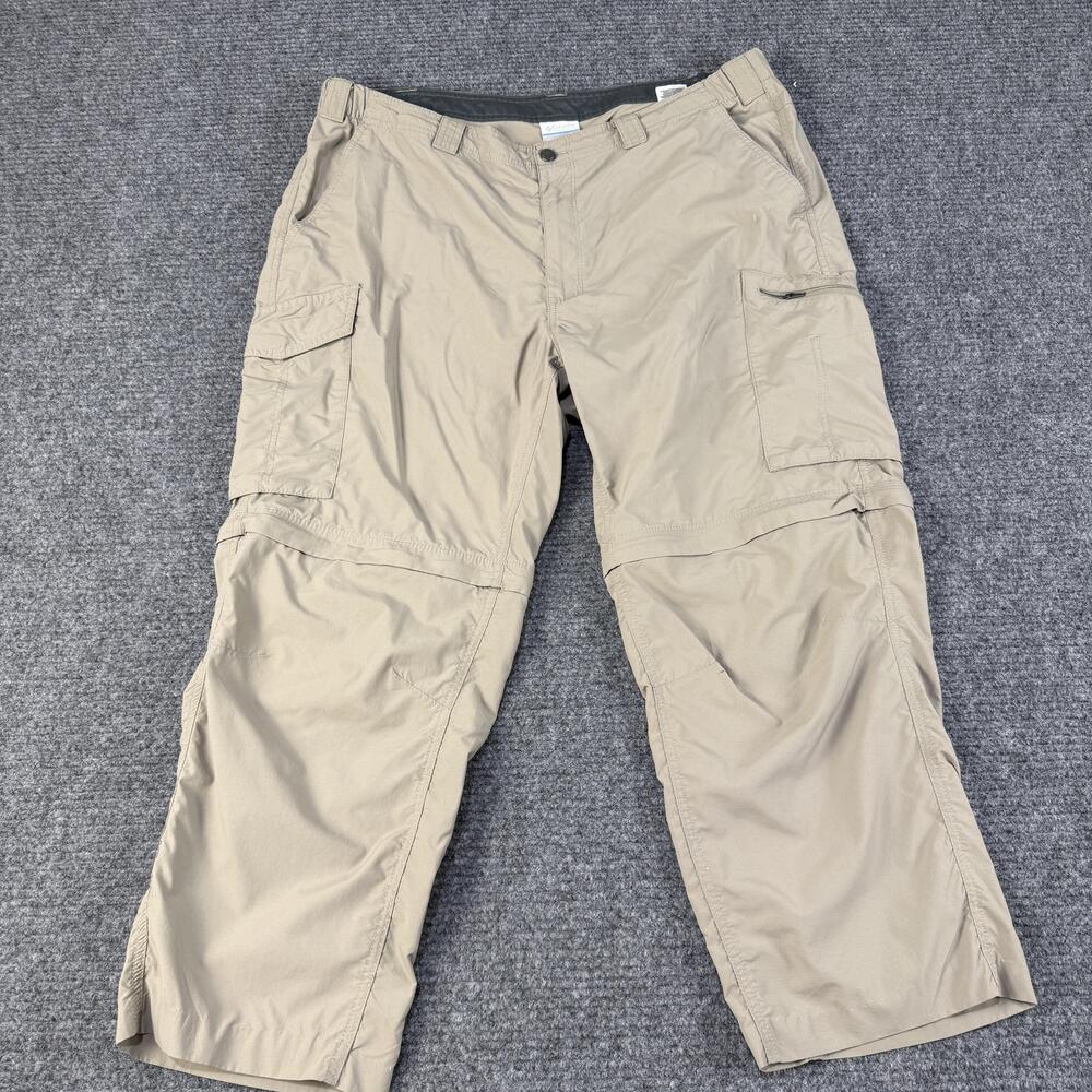 Columbia Pants Mens 42 Convertible Cargo Zip Off Hiking Lightweight 42x25 Crop